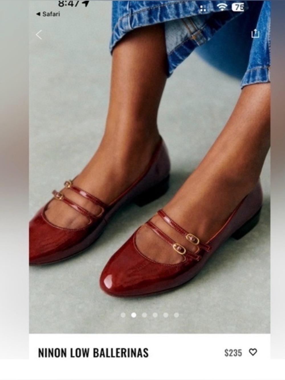 Ninon Low Ballerina Shoes- Like New